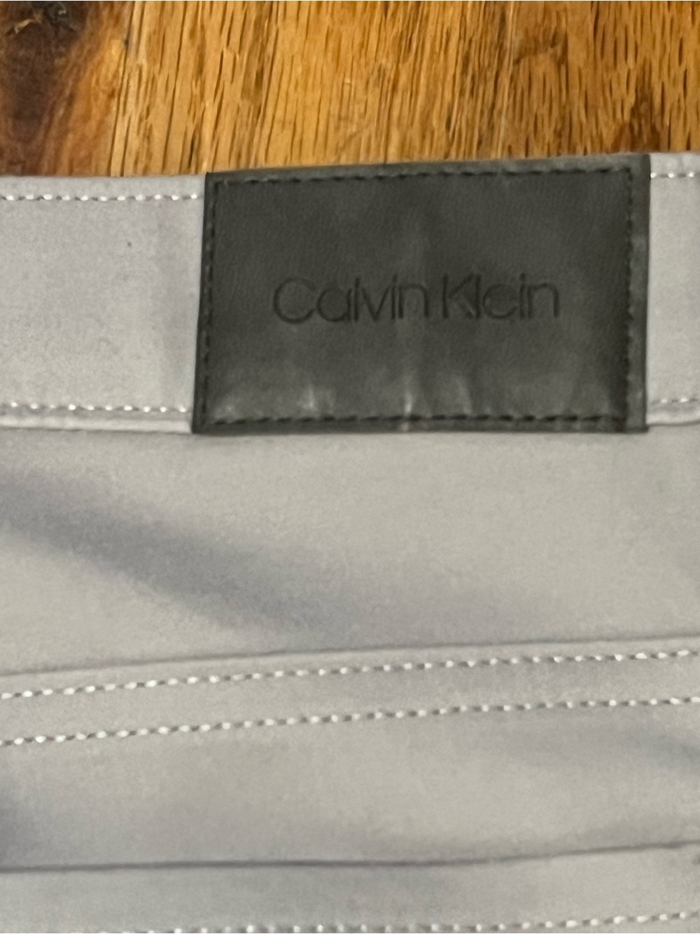 Calvin Klein Men's Pants 38x32 Gray Cotton Blend Chino Slacks Size 38 - Picture 4 of 8